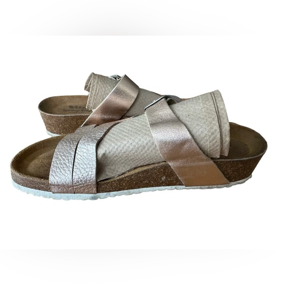 SPRING STEP Flossie Strap Leather Slide Sandal in Champagne  8.5 | 39 - Picture 4 of 8